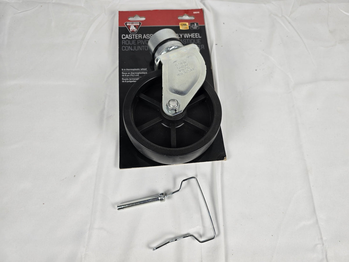 Bulldog Removable 6" Poly Caster Assembly - 2" Jack Tube