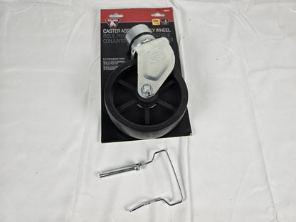 Bulldog Removable 6" Poly Caster Assembly - 2" Jack Tube