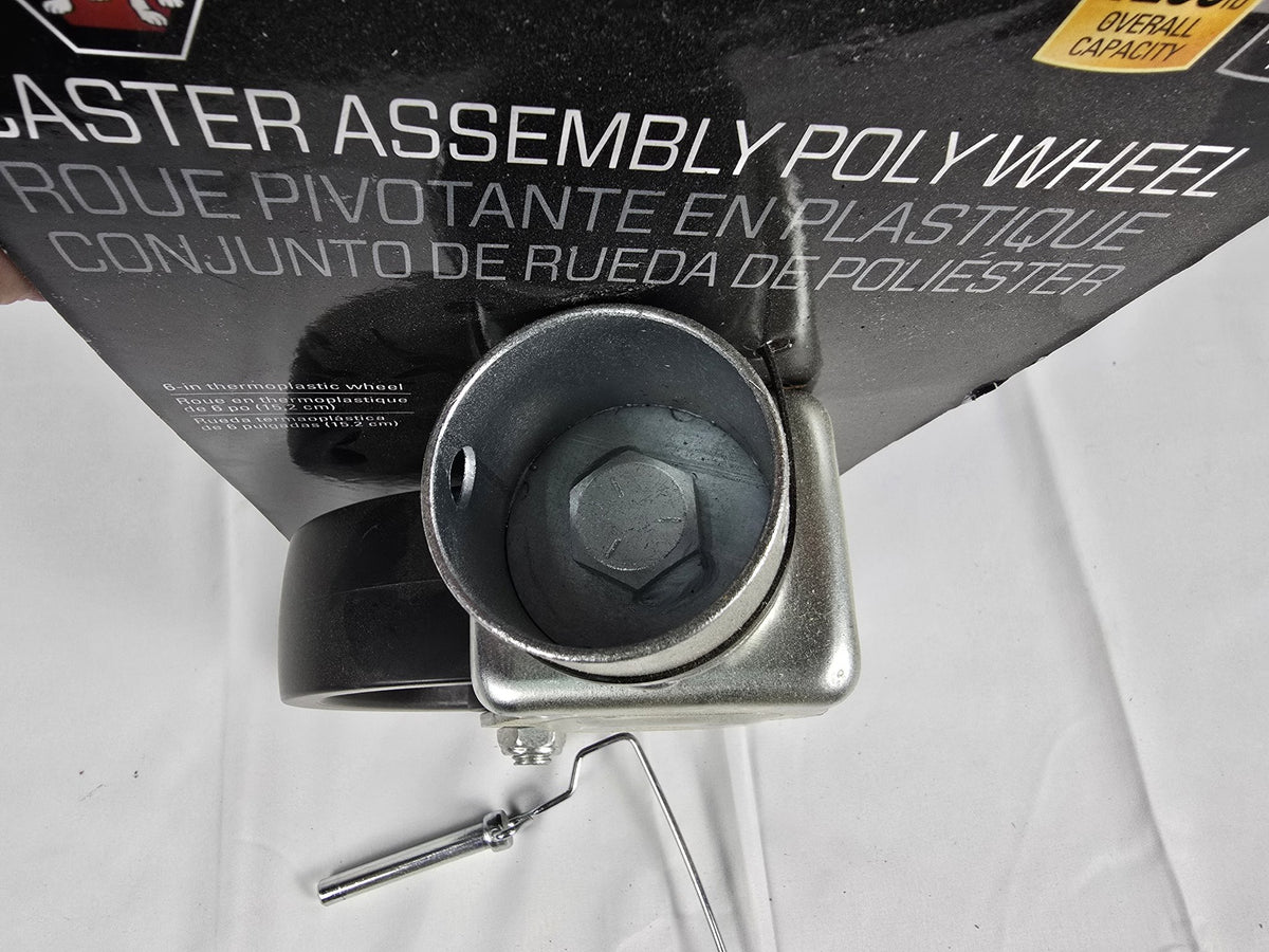 Bulldog Removable 6" Poly Caster Assembly - 2" Jack Tube