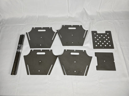 Large Firepit with top slats