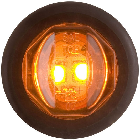 Optronics® LED Clearance Marker Light Kit, 0.75" Amber Round, 2 Bulb with plug and Bracket, PC Rated