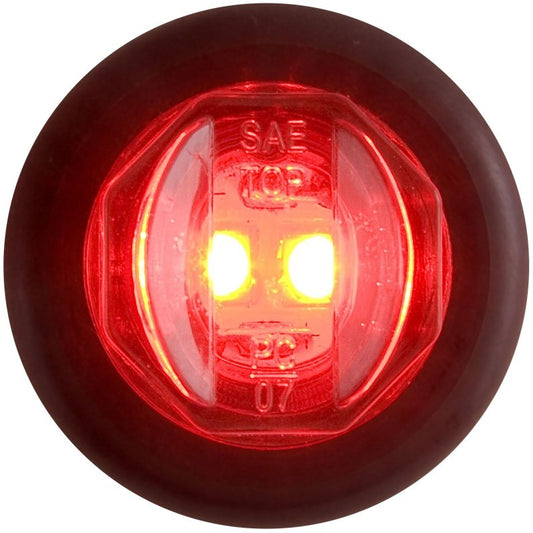 Optronics® LED Clearance Marker Light Kit, 0.75" Red Round, 2 Bulb with plug and Bracket, PC Rated