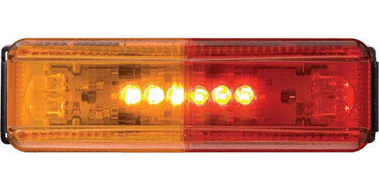 Optronics® LED Fender Bracket Light Kit, 4" Amber Rectangular, 10 Bulb Thinline with plug and Bracket, P2 Rated