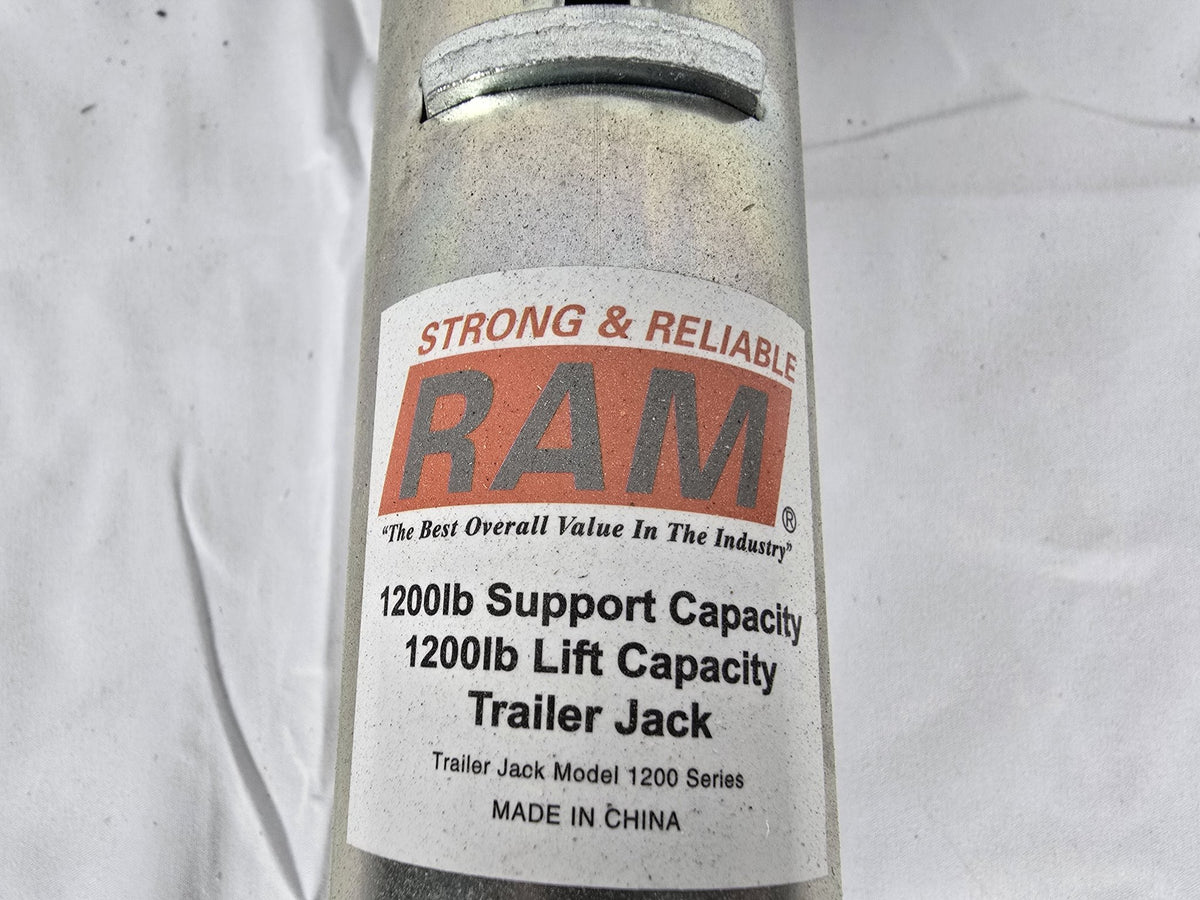 RAM 1,200 lb Trailer Jack with Wheel (1200 Series)