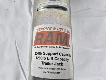 RAM 1,200 lb Trailer Jack with Wheel (1200 Series)