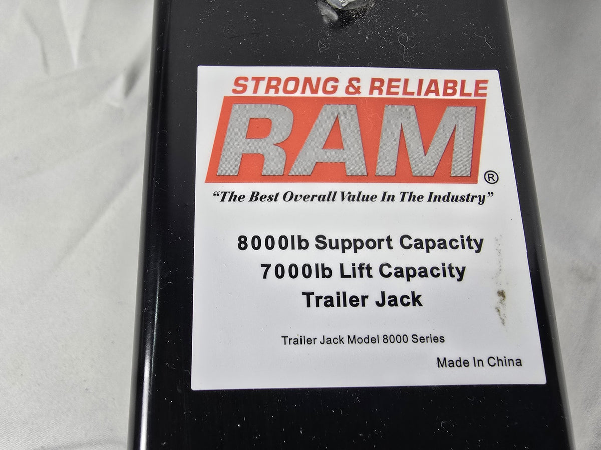 RAM 8,000 lb Square Top-Wind Drop-Leg Jack (8000 Series)