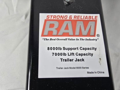 RAM 8,000 lb Square Top-Wind Drop-Leg Jack (8000 Series)