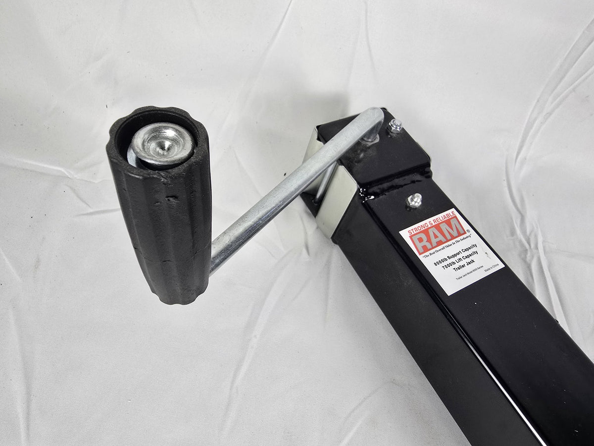 RAM 8,000 lb Square Top-Wind Drop-Leg Jack (8000 Series)
