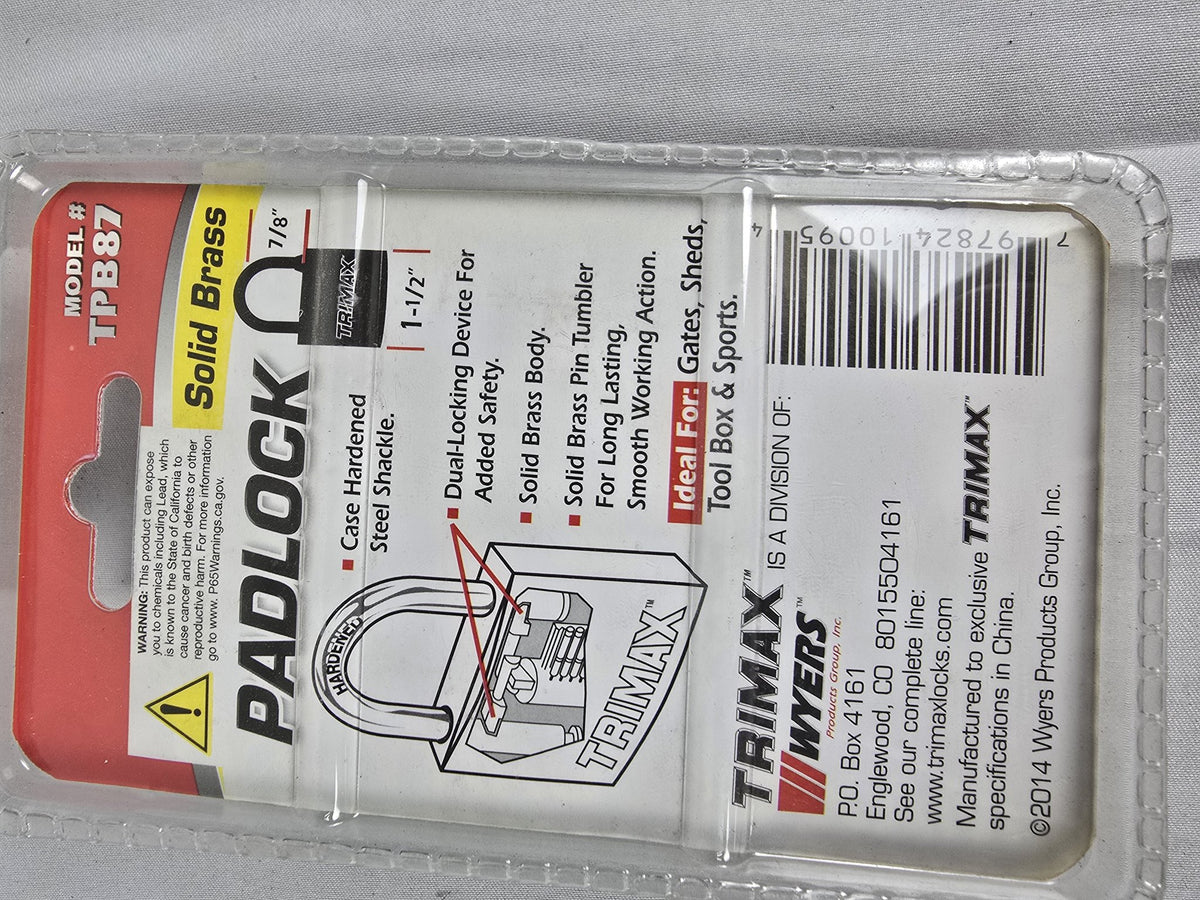 Trimax Marina Lock - Brass w/ Keys